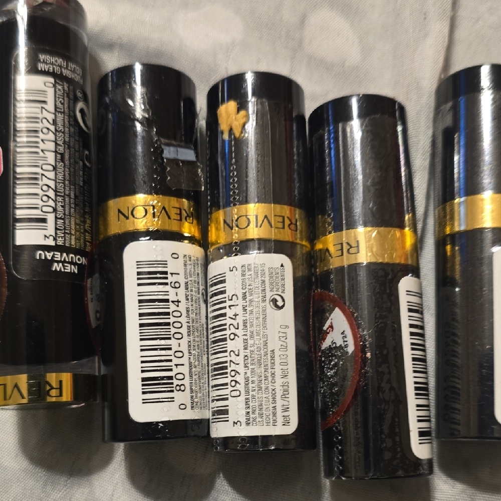 5 Revlon Elegant Black and Gold Lipstick Collection